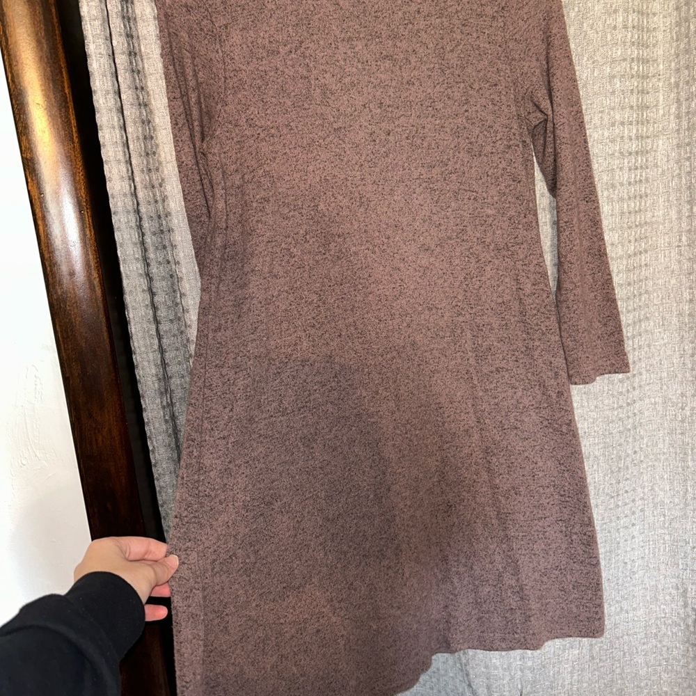 American Eagle Outfitters Brown Long-Sleeve Dress